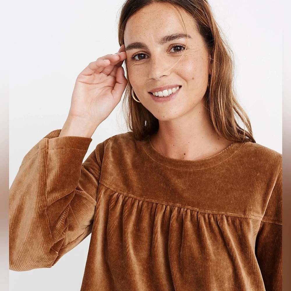 Madewell Texture & Thread Corduroy Swing Top size M - Picture 1 of 7